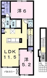 砥堀駅 徒歩5分 2階の物件間取画像